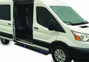Mercedes-Benz Sprinter Running Boards - AMP Research - PowerStep Plug-N-Play System - Black - `19-`21